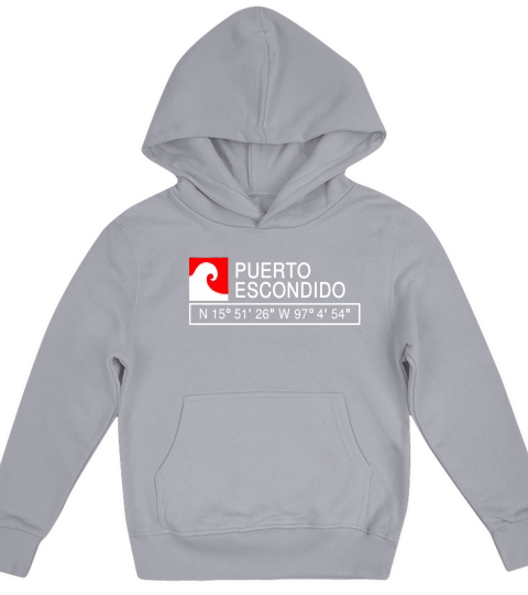 COOL PUERTO ESCONDIDO SURF WITH GPS COORDINATES Kids Hoodie