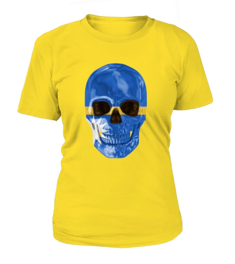 Skull Flag Of Nauru Women's T-Shirt