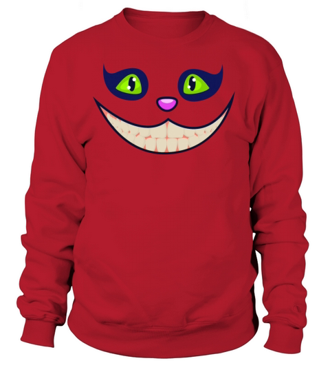 Creepy Grinning Cheshire Cat Halloween Women's Sweatshirt