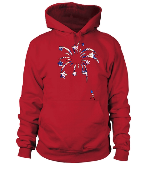 American USA National Flag Fireworks Independence Women's Hoodie
