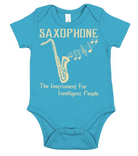 Saxophone - for intelligent people Short Sleeve Baby One-Piece