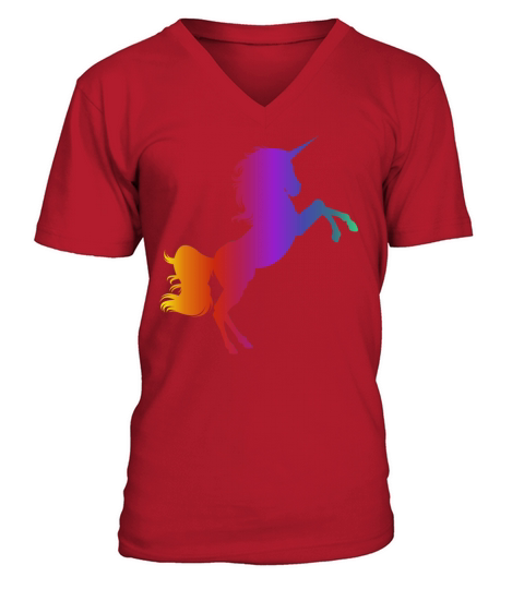 Magic Gradient Unicorn Men's V-Neck T-shirt