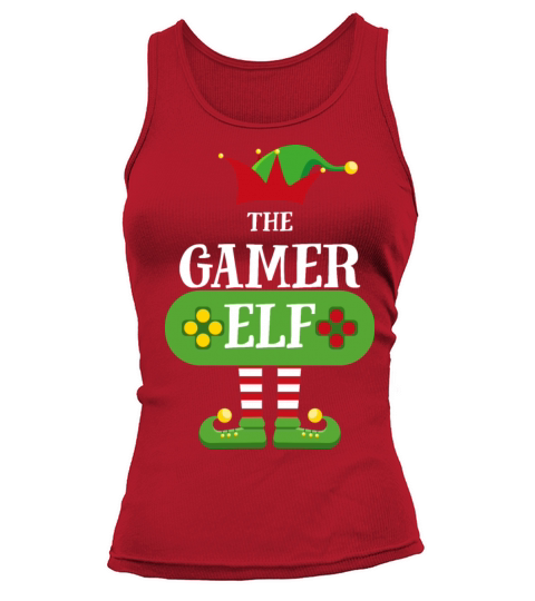 Gamer Elf Family Matching Christmas Pajama Women's Tank Top