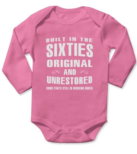 Built in the sixties original Unrestored some part shirt Long Sleeve Baby One-Piece