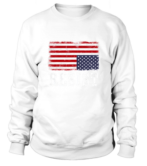 Upside Down American Flag Resist Distress United States USA Sweatshirt Unisex