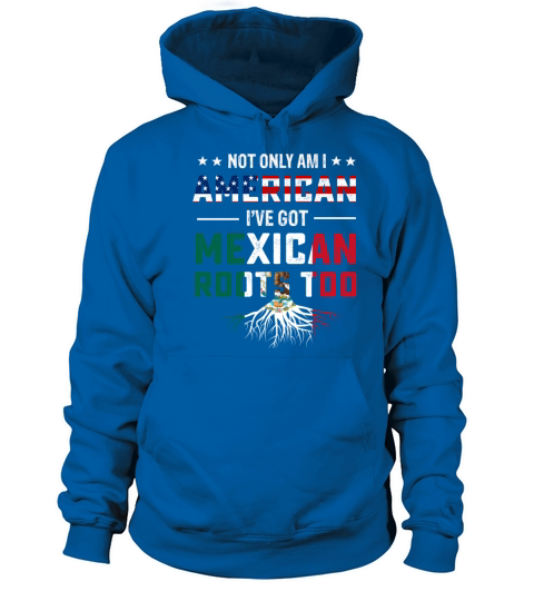 Mexican American roots flag T-shirt Men's Hoodie