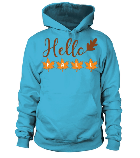 Hello Fall with acorn leaf and maple leaves Women's Hoodie