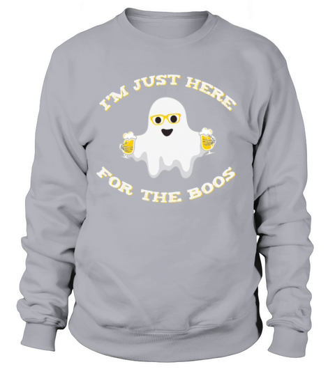 Funny Halloween Ghost with Beer Men's Sweatshirt