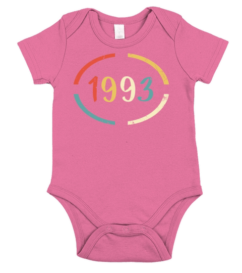 Retro Birthday Gift - Vintage Born in 1993 Short Sleeve Baby One-Piece