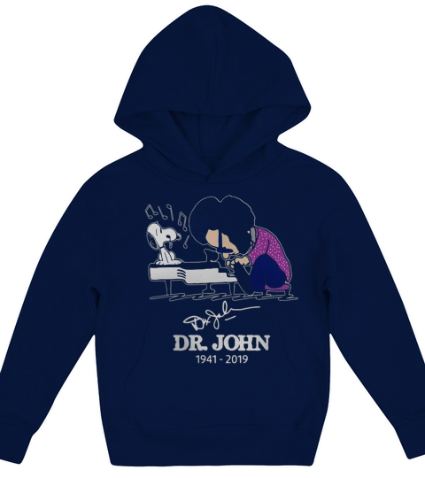 Dr John and Snoopy mashup Schroeder playing piano signature t-shirt Kids Hoodie