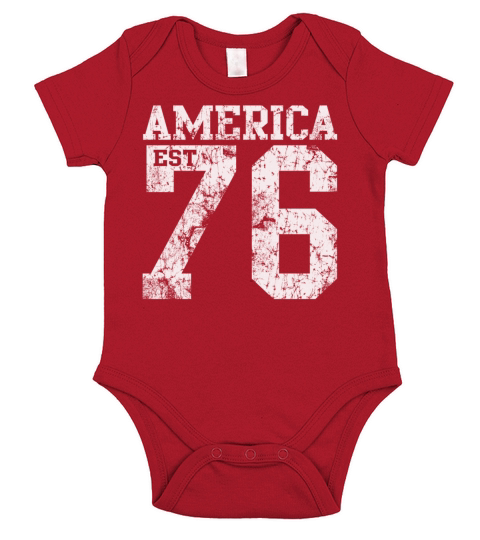 America EST 1776 Short Sleeve Baby One-Piece
