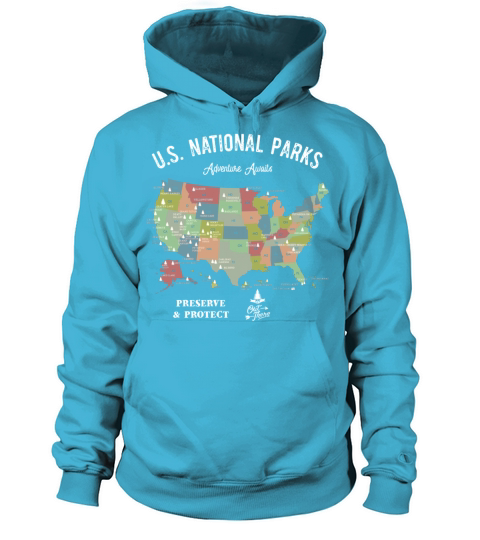 National Park Map Vintage Hiking Camping Women's Hoodie