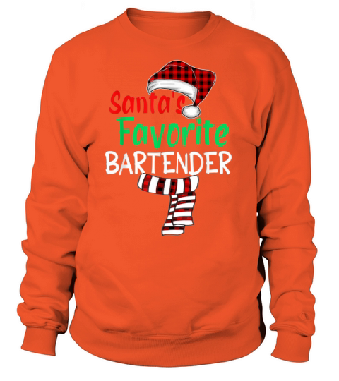 Santas Favorite Bartender Christmas Santa Red Clau Women's Sweatshirt