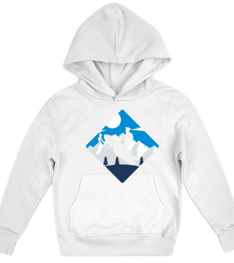 Snowmobile Silhouette Snowmobiling Rider Winter Kids Hoodie