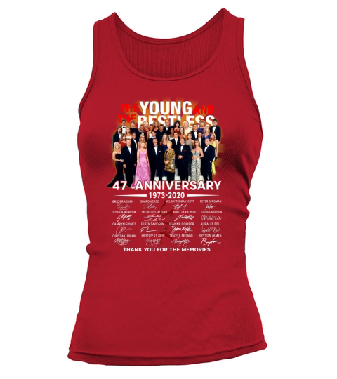 The Young And The Restless 48th anniversary 1973 2021 thank you for the memories signatures Tank top Woman