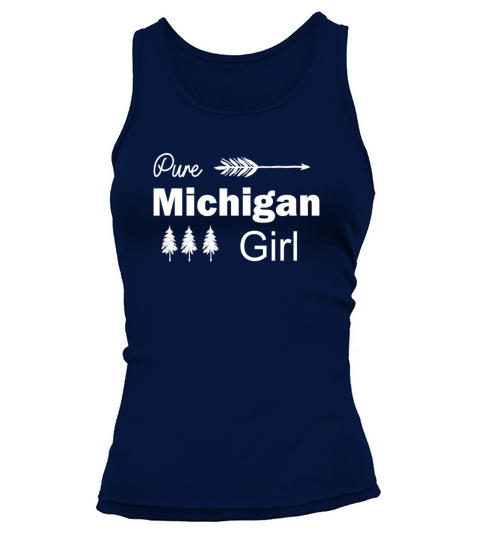 Pure Michigan Girl Arrow and Trees Women's Tank Top