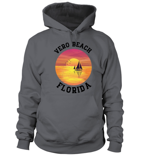 Vintage Vero Beach Florida Retro Men's Hoodie