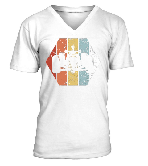 Funny Retro Vintage Formula 1 80s Style V-Neck T-shirt