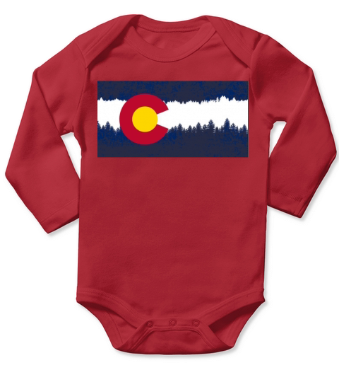 Vintage Colorful Colorado Long Sleeve Baby One-Piece