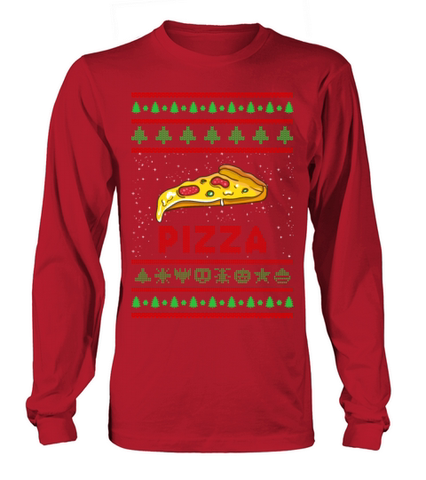 Christmas Pizza Lover Funny Winter Holiday Gift Women's Long Sleeve