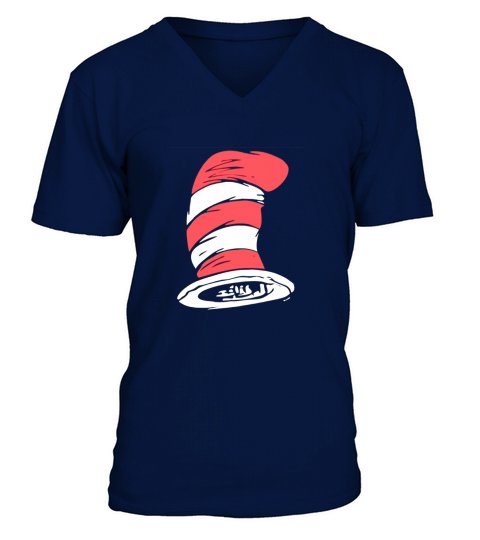 Dr Seuss Cat in the Hat Big Hat V-Neck T-shirt