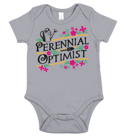 Perennial optimist garden gardening gift Short Sleeve Baby One-Piece