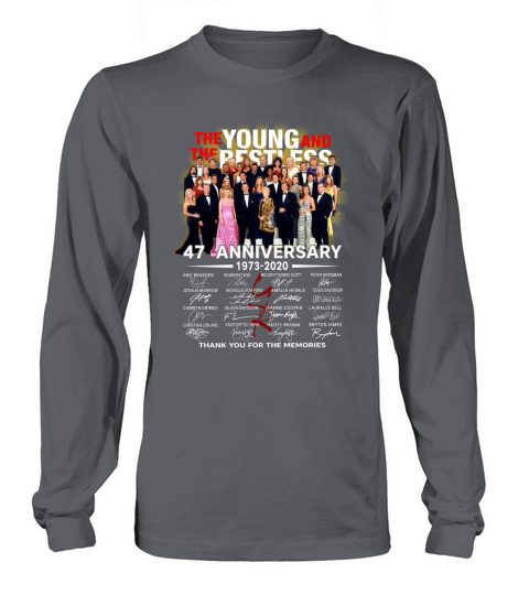 The Young And The Restless 48th anniversary 1973 2021 thank you for the memories signatures Long sleeved Unisex