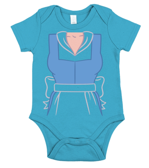 Belle Blue Dress Costume Short Sleeve Baby One-Piece