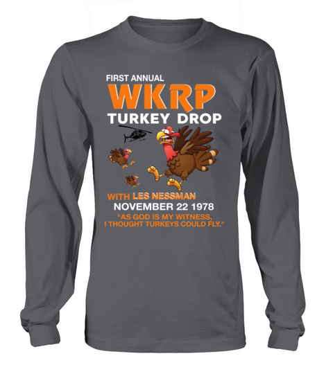 Thankgiving First Annual WKRP Turkey drop with les Women's Long Sleeve