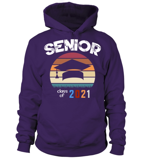 Senior Class Of 2021 Vintage Retro Graduation Gift Women's Hoodie