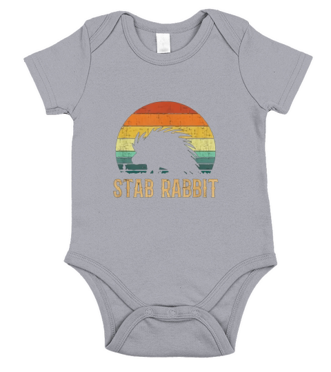 stab rabbit  funny porcupine Short Sleeve Baby One-Piece