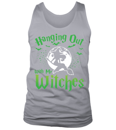 Witch Halloween Shirt Hanging Out With My Witches Men's Tank Top