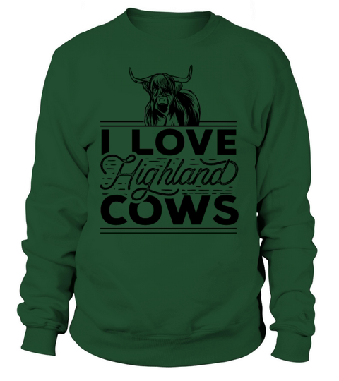 I love Highland Cows Scottish Highland Cattle Men's Sweatshirt