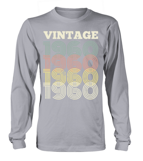 Vintage 1960 62th Birthday 62 Years Gift Bday Long sleeved Unisex