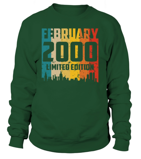 21th Birthday 21 Years Born In 2000 February Women's Sweatshirt