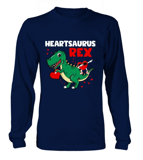 Valentines Day Heartsaurus Rex Dab Dance Heart Women's Long Sleeve
