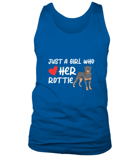 Just A Girl Who Love Her Rottie Rottweiler Girl Men's Tank Top
