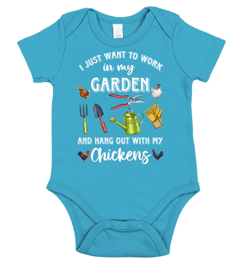 I Just Want To Work In My Garden - Unisex Long Sleeve Short Sleeve Baby One-Piece