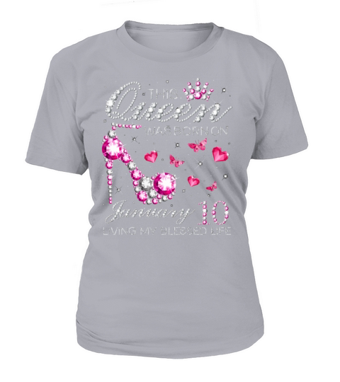 This Queen Was Born On January 10 Living My Blesse Women's T-Shirt