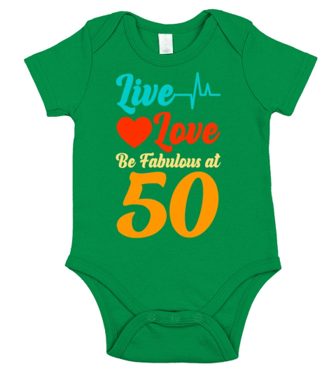 50th Birthday Short Sleeve Baby One-Piece
