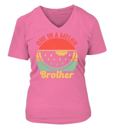 Family summer Watermelon Vintage One In A Melon Women's V-Neck T-shirt