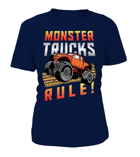 Retro Vintage Monster Trucks Rule Women's T-Shirt