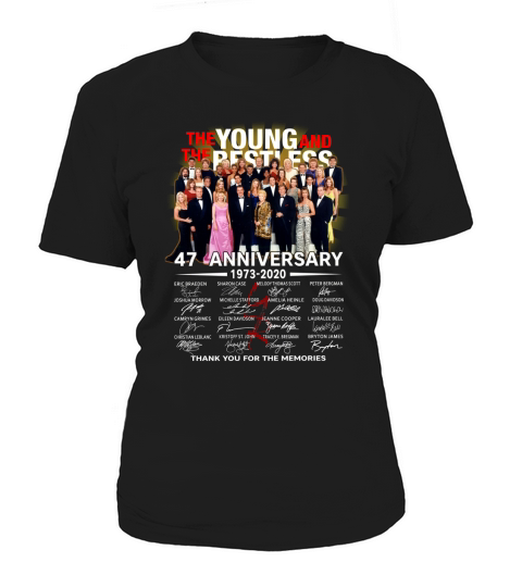 The Young And The Restless 48th anniversary 1973 2021 thank you for the memories signatures Women's T-Shirt
