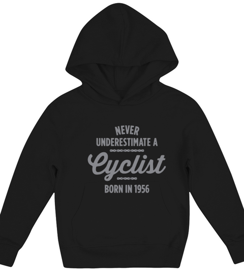 66 Year Old Bike Rider Cyclist 1956 66th Birthday Kids Hoodie