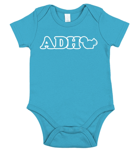 ADHD Squirrel Short Sleeve Baby One-Piece