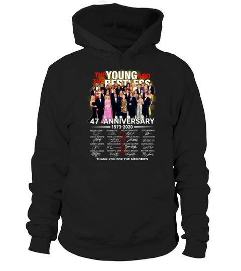 The Young And The Restless 48th anniversary 1973 2021 thank you for the memories signatures Hoodie Unisex