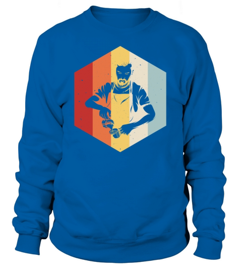 Retro Barista Coffee Vintage Coffeemaker Women's Sweatshirt