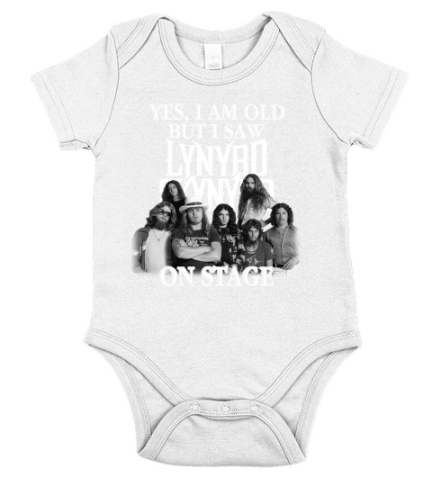 Yes I am old but I saw Lynyrd Skynyrd on stage Short Sleeve Baby One-Piece