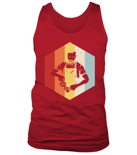 Retro Barista Coffee Vintage Coffeemaker Men's Tank Top