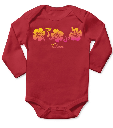 Hawaiian Tropical colorful vacation souvenir Long Sleeve Baby One-Piece